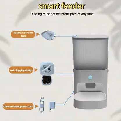 Smart Wifi Pet Feeder with App Control | Programmable for Cats & Dogs