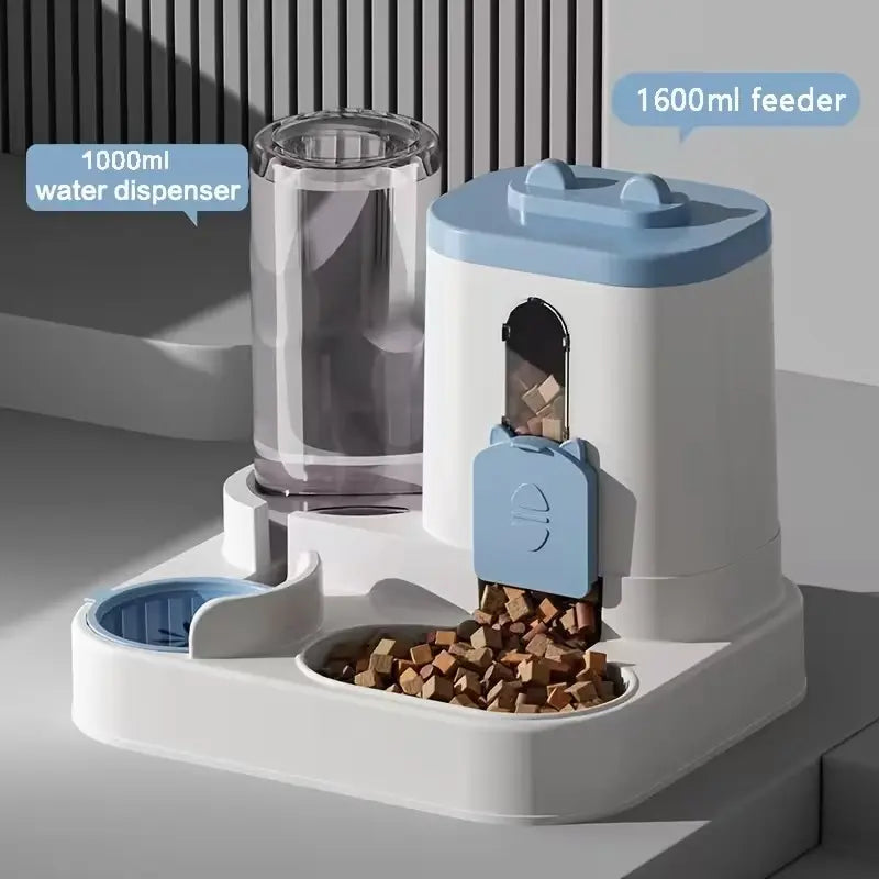 Automatic Cat Feeder & Water Dispenser 2-In-1 – Smart Portion Control Pet Feeding Station