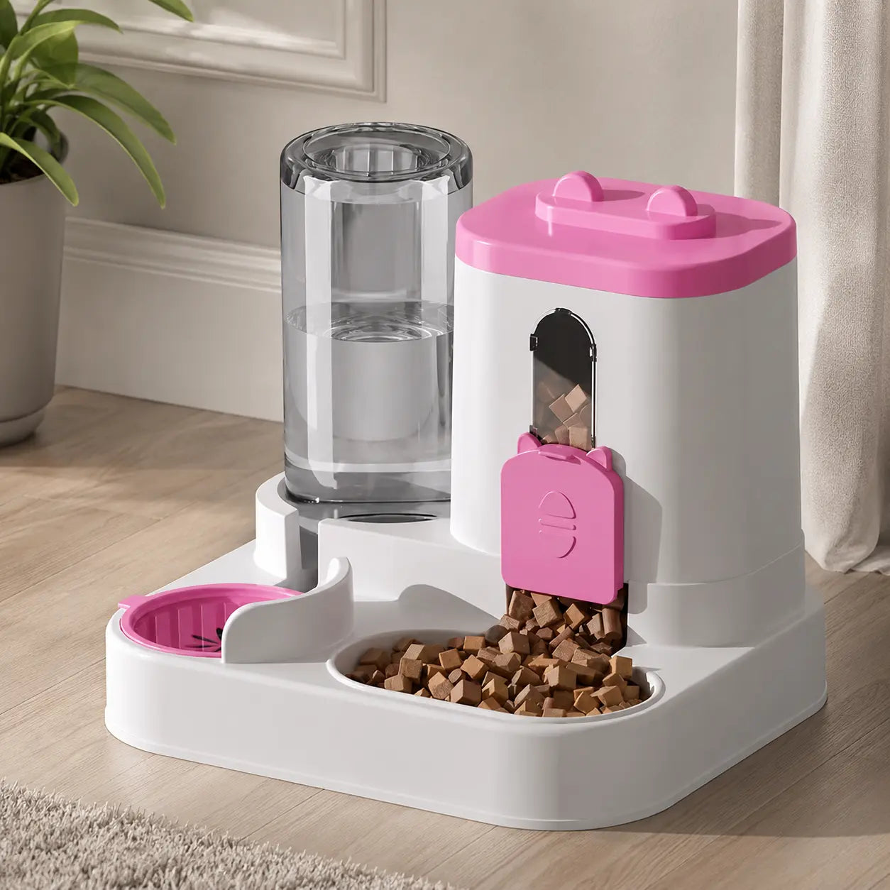 Automatic Cat Feeder & Water Dispenser 2-In-1 – Smart Portion Control Pet Feeding Station