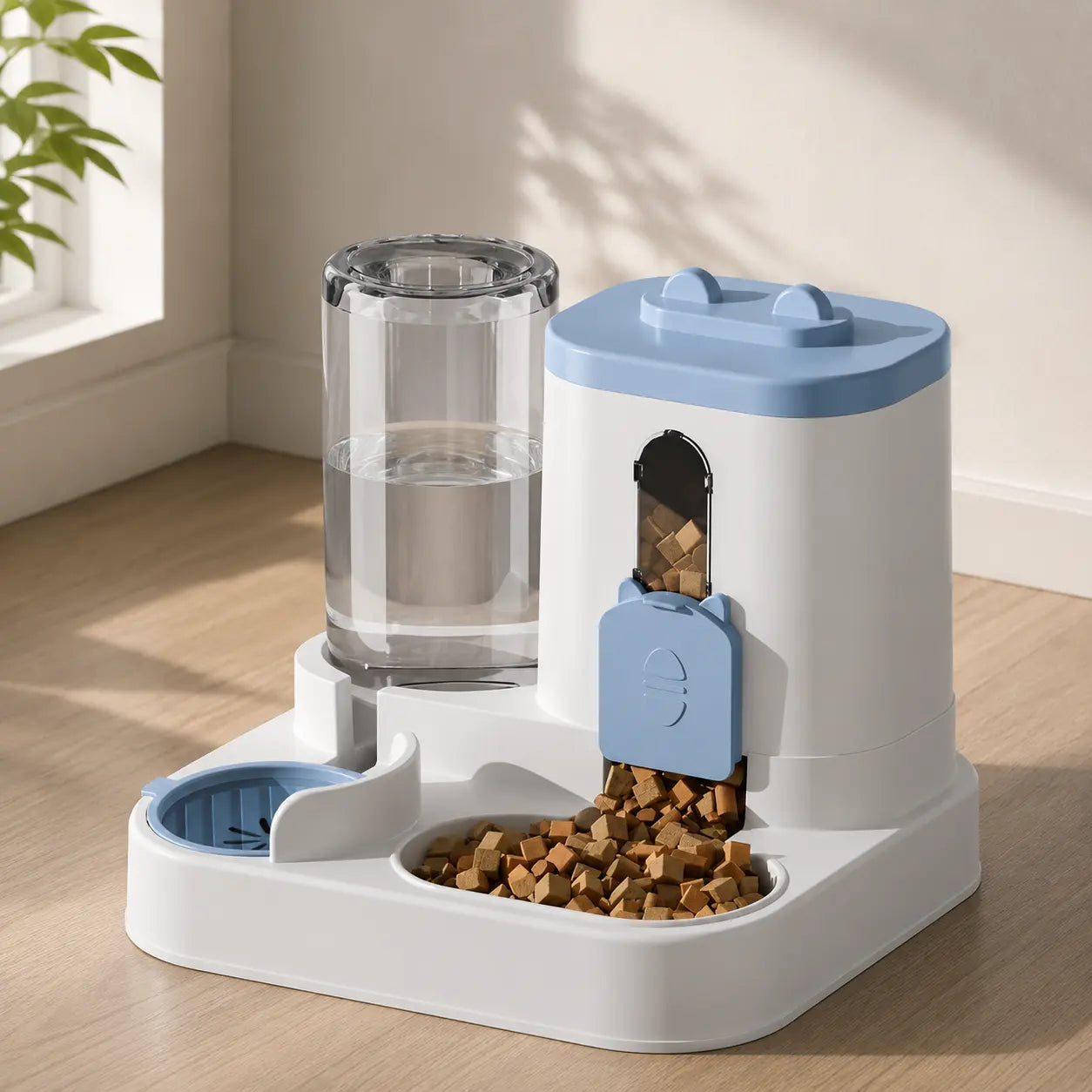 Automatic Cat Feeder & Water Dispenser 2-In-1 – Smart Portion Control Pet Feeding Station