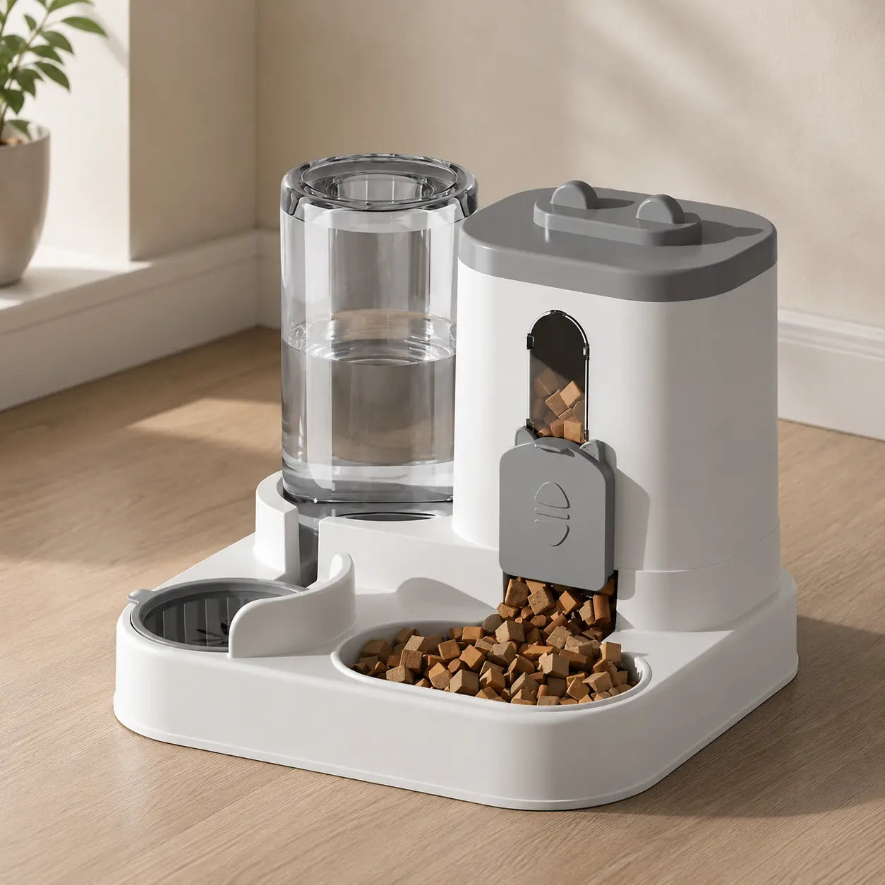Automatic Cat Feeder & Water Dispenser 2-In-1 – Smart Portion Control Pet Feeding Station