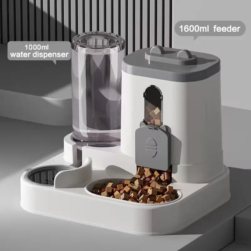 Automatic Cat Feeder & Water Dispenser 2-In-1 – Smart Portion Control Pet Feeding Station