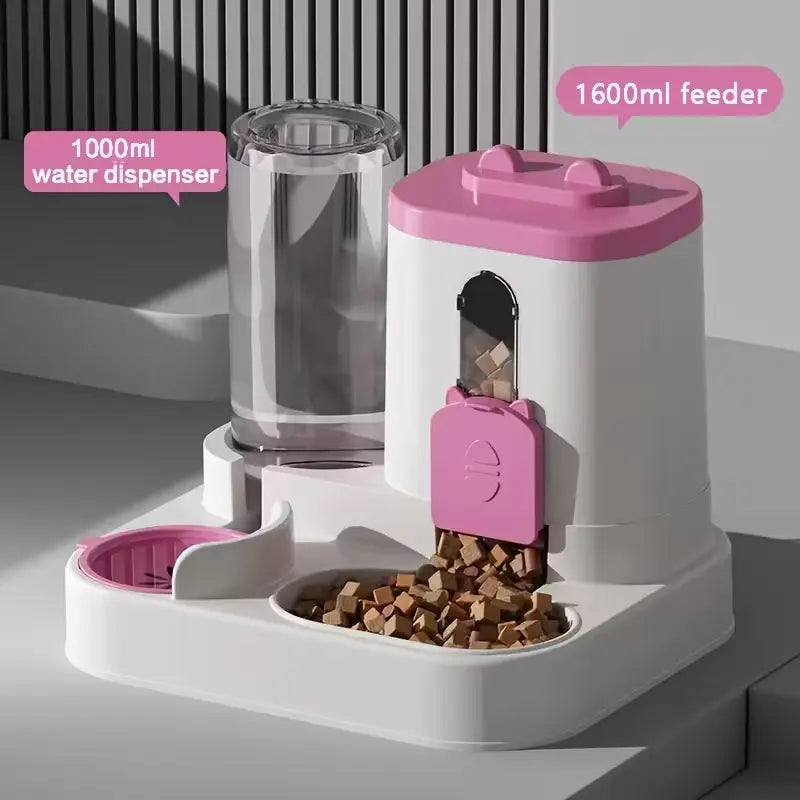 Automatic Cat Feeder & Water Dispenser 2-In-1 – Smart Portion Control Pet Feeding Station