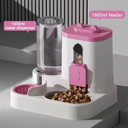 Automatic Cat Feeder & Water Dispenser 2-In-1 – Smart Portion Control Pet Feeding Station